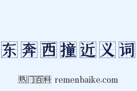 东奔西撞近义词是什么意思的图片